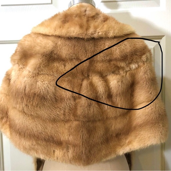 Vintage Joseph Palanker & Sons Adjustable Length Mink Stole Beige - Picture 10 of 16